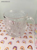 Vintage 1990's McDonald's Batman Frosted Embossed Glass Mugs Set/2, Like New