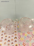 Vintage 1990's McDonald's Batman Frosted Embossed Glass Mugs Set/2, Like New