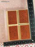 Vintage 1999 Stampin' Up! Seasonal Shelves Set/4 Stamps w/Plastic Storage Case
