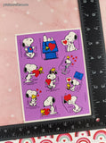 Vintage 1990's Hallmark Peanuts Snoopy Valentine's Day Hearts Full Sticker Sheet, Clean & Unused