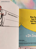 Vintage 1988 One Fish Two Fish Red Fish Blue Fish Dr. Seuss Beginner Hardcover, Like New