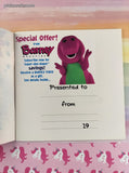 Vintage 1994 1st Printing Barney's Wonderful Winter Day Softcover, Like New *w/Inserts*
