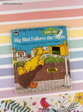 Vintage 1980 Sesame Street Big Bird Follows the Signs Golden Tell-a-Tale Miniature Hardcover