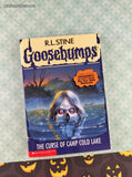 Vintage 1997 1st Scholastic Printing R.L. Stine Goosebumps #56, The Curse of Camp Cold Lake *w/Trading Cards*