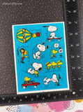 Vintage Hallmark Peanuts Snoopy Hot Air Balloon Full Sticker Sheet, Clean & Unused
