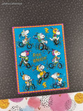 Vintage Hallmark Peanuts Snoopy Free-Wheelin' Full Sticker Sheet, Clean & Unused