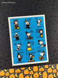 Vintage Hallmark Peanuts Thanksgiving Rewards Full Sticker Sheet, Clean & Unused