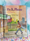 Vintage 1980 Fix It, Please Sesame Street Book Club Oversized Hardcover