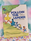 Vintage 1981 Follow the Leader Sesame Street Book Club Oversized Hardcover