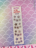 Vintage Mrs. Grossman's SPARKLY Silver Stars Set/2 Sheets, NEW & Sealed