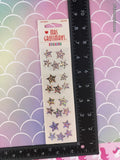 Vintage Mrs. Grossman's SPARKLY Silver Stars Set/2 Sheets, NEW & Sealed