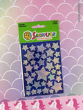 Vintage Sandylion Prismatic SHINY Silver Star Stickers 1 Sheet New & Sealed