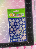 Vintage Sandylion Prismatic SHINY Silver Star Stickers 1 Sheet New & Sealed