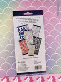 Sticko SHINY Blue Foil Alphabet and Numbers Stickers, 2 Sheets New & Sealed