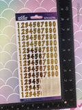 Sticko SHINY Gold Foil Alphabet and Numbers Stickers, 2 Sheets New & Sealed