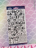 Sticko Grayscale Alphabet and Numbers Stickers, 2 Sheets New & Sealed