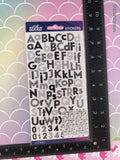 Sticko Grayscale Alphabet and Numbers Stickers, 2 Sheets New & Sealed