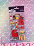 Stickopotamus King of the Grill Stickers, 1 Sheet New & Sealed