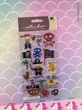 Stickopotamus Pirates Ahoy Stickers, 1 Sheet New & Sealed