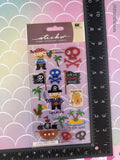 Stickopotamus Pirates Ahoy Stickers, 1 Sheet New & Sealed