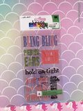 Vintage Sticko Phrase Cafe Pierced Ears Binder Sticker Sheet, New & Sealed