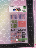 Vintage Sticko Phrase Cafe Pierced Ears Binder Sticker Sheet, New & Sealed