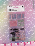 Vintage Sticko Phrase Cafe Pierced Ears Binder Sticker Sheet, New & Sealed