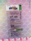 Vintage Sticko Phrase Cafe Girl Style Binder Sticker Sheet, New & Sealed