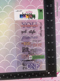 Vintage Sticko Phrase Cafe Girl Style Binder Sticker Sheet, New & Sealed