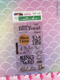 Vintage Sticko Phrase Cafe Man's Best Friend Binder Sticker Sheet, New & Sealed