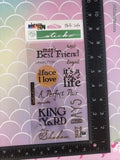 Vintage Sticko Phrase Cafe Man's Best Friend Binder Sticker Sheet, New & Sealed