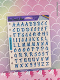 Stickopotamus Powder Blue Letters Sticker Pack, New/Sealed