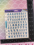 Stickopotamus Powder Blue Letters Sticker Pack, New/Sealed