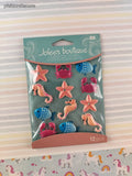 Jolee's Boutique Sea Creatures Cabochons 3-Dimensional Sticker Pack, New/Sealed