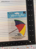 Jolee's by You Rainbow Beach Umbrella 3-Dimensional Sticker Pack, New/Sealed