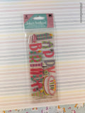Jolee's Boutique SHINY Happy Birthday 3-Dimensional Sticker Pack, New/Sealed