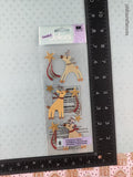 Jolee's Boutique GLITTERY Christmas Reindeer 3-Dimensional Sticker Pack, New/Sealed