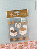 Jolee's Boutique GLITTERY Ginger Cookies 3-Dimensional Sticker Pack, New/Sealed