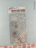 Vintage Sticko Stickers, Shimmer Shiny Winter Snowflakes, 1 Sheet New & Sealed