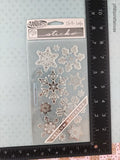 Vintage Sticko Stickers, Shimmer Shiny Winter Snowflakes, 1 Sheet New & Sealed