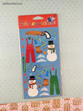 Vintage Stickopotamus Winter Accessories Snowmen Stickers, 1 Sheet New & Sealed