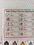 Vintage Tupperware Holiday Gift Labels Single Full Sheet, Clean & Unused