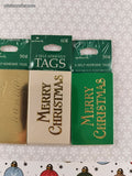Vintage Hallmark Merry Christmas Miniature Self-Adhesive Tags Set/4 Packs, New & Sealed