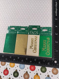 Vintage Hallmark Merry Christmas Miniature Self-Adhesive Tags Set/4 Packs, New & Sealed