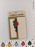 Vintage Hallmark Merry Christmas Set/8 Place Cards, New & Sealed