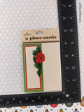 Vintage Hallmark Merry Christmas Set/8 Place Cards, New & Sealed