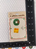 Vintage Hallmark Merry Christmas Set/8 Place Cards, New & Sealed