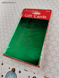Vintage American Greetings Green Merry Christmas Folded Gift Tags, New & Sealed