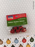 ArtMinds Holiday Collection Notions Decorative Buttons "Red Poinsettia" NEW & SEALED