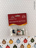 Holiday Time Notions Decorative Buttons "Snowmen" NEW & SEALED
